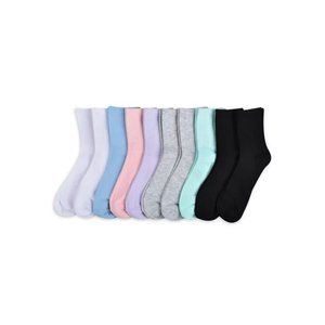 No Boundaries Women's Graphic Shortie Crew Socks 10Pack